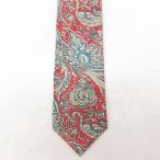  б/у галстук 90s цветочный принт шелк темно-красный 25jul10