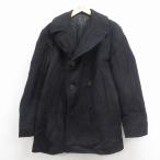 M/ б/у одежда длинный рукав Vintage милитари бушлат мужской 60 годы 60s длинный длина шерсть карман внутри сторона вельвет чёрный spe 26jan17