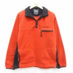 ショッピングアメリカンイーグル M/古着 アメリカンイーグル 長袖 ハーフジップ フリース ジャケット メンズ ワンポイントロゴ PERFORMANCE オレンジ 25nov14