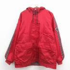 ショッピング古着 XL/古着 アバクロンビー 長袖 ナイロン ジャケット パーカー メンズ 00年代 00s 赤 内側フリース 26jan23