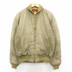 ショッピング古着 L/古着 エディーバウアー 長袖 オールパーパス ダウン ジャケット メンズ 80年代 80s ラグラン ボロ ベージュ系 内側キルティング spe 26fe