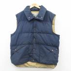 ショッピング古着 XL/古着 ペンフィールド ダウン ベスト メンズ 90年代 90s USA製 紺 26feb13
