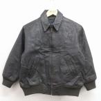 ショッピングGAP M/古着 ギャップ GAP 長袖 レザー ジャケット キッズ ボーイズ 子供服 00年代 00s 黒 内側キルティング 25dec17