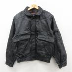 ショッピング古着 L/古着 ウィルソン 長袖 レザー ジャケット メンズ 黒 26feb13