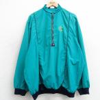 [20%OFF]XL/ б/у одежда длинный рукав половина Zip нейлон жакет мужской 90s Golf Club большой размер синий зеленый серия др. 25jan29 б/у внешний u2OF