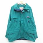 ショッピングアメリカンイーグル XL/古着 アメリカンイーグル 長袖 ナイロン ジャケット メンズ 大きいサイズ ロング丈 青緑 内側メッシュ 25nov04 中古 アウター ウインド