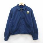 ショッピング古着 XL/古着 長袖 ジャケット スイングトップ メンズ 80年代 80s 大きいサイズ 紺 内側ボア 26feb06