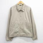 ショッピング古着 XL/古着 エディーバウアー 長袖 ジャケット スイングトップ メンズ 00年代 00s 大きいサイズ コットン ベージュ 26feb13