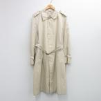 L/ б/у одежда Aquascutum длинный рукав тренчкот мужской 80 годы 80sla gran длинный длина Canada производства незначительный бежевый 26apr07