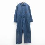 ショッピング古着 W40/古着 ディッキーズ 長袖 ワーク ツナギ メンズ 90年代 90s 大きいサイズ タロン 紺 26feb09