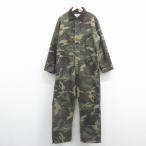 ショッピング古着 W41/古着 リバティ 長袖 ハンティング ツナギ メンズ 90年代 90s 大きいサイズ USA製 緑他 迷彩 内側キルティング spe 26feb09