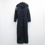 W34/ б/у одежда длинный рукав Work комбинезон мужской 90 годы 90s Police USA производства чёрный 26feb20