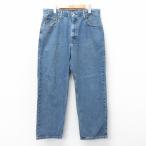 ショッピング古着 W36/古着 ジーンズ Levis リーバイス 550 メンズ ヒゲ コットン 紺 デニム 26jan28