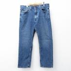 ショッピング古着 W36/古着 ジーンズ Levis リーバイス 505 メンズ ヒゲ 紺 デニム 26feb05