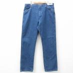 W37/古着 ラングラー ジーンズ メンズ コットン 紺 ネイビー デニム 25jul07 中古 ボトムス ジーパン Gパン ロング パンツ