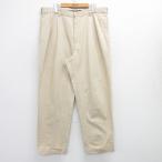 W37/古着 ラルフローレン ブランド チノ パンツ チノパン メンズ 90s コットン 薄ベージュ カーキ 25jul17 中古 ボトムス ロング