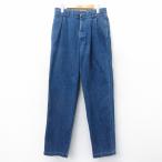 W32/古着 ドッカーズ ジーンズ メンズ 00s コットン 紺 ネイビー デニム spe 25oct27 中古 ボトムス ジーパン Gパン ロング パンツ