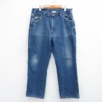 ショッピング古着 W38/古着 ディッキーズ ジーンズ メンズ 90年代 90s ヒゲ コットン 紺 デニム spe 26jan21