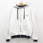 ショッピング古着 XL/古着 長袖 チャンピオン Champion リバースウィーブ フルジップ パーカー メンズ 00年代 00s ワンポイントロゴ 大きいサイズ 白他 スト