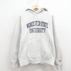 L/ б/у одежда длинный рукав Champion Champion Rebirth we b Parker мужской 00 годы 00s WORCESTER серый ...26mar03