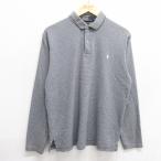 M/古着 ラルフローレン 長袖 ブランド ポロ シャツ メンズ 90s ワンポイントロゴ コットン 黒他 ブラック 25mar10 中古 トップス