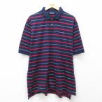 【50%OFF】XL/古着 ラルフローレン ポロゴルフ 半袖 ブランド ポロ シャツ メンズ 90s ワンポイントロゴ 大きいサイズ コットン 紺他 5OF