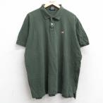 XL/古着 ラルフローレン ポロジーンズ 半袖 ブランド ポロ シャツ メンズ 00s ワンポイントロゴ 鹿の子 大きいサイズ コットン 濃緑 グリー