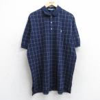 XL/古着 ラルフローレン ポロゴルフ 半袖 ブランド ポロ シャツ メンズ 90s ワンポイントロゴ 鹿の子 大きいサイズ コットン 紺 ネイビー