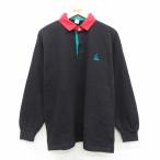 L/ б/у одежда длинный рукав Rugger рубашка мужской 90s яхта хлопок чёрный черный 25oct21 б/у tops 