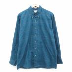 ショッピング古着 L/古着 ロンドンフォグ 長袖 シャツ メンズ 90年代 90s ボタンダウン 青緑他 チェック spe 26feb09