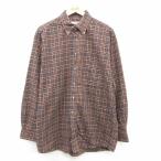 ショッピング古着 XL/古着 JOS A BANK 長袖 シャツ メンズ 90年代 90s 大きいサイズ ロング丈 コットン ボタンダウン カナダ製 茶他 チェック spe 26feb09
