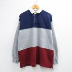 L/ б/у одежда цент John z Bay длинный рукав Rugger рубашка мужской 90 годы 90s многоцветный hiji данный . серый ... др. spe 26mar06