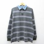 XL/ б/у одежда длинный рукав Rugger рубашка мужской 00 годы 00s воротник Denim большой размер хлопок зеленый серия др. окантовка spe 26apr04