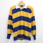 M/ б/у одежда canterbury длинный рукав Rugger рубашка мужской 90 годы 90s желтый др. окантовка spe 26apr23