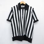 L/ б/у одежда короткий рукав половина Zip tops мужской 80 годы 80sta long черный полоса 26jul10