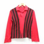 ショッピング古着 【20%OFF】XS/古着 長袖 ビンテージ ウール トップス メンズ 60s 開襟 オープンカラー 赤 レッド 25oct02 中古 2OF