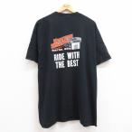 XL/古着 半袖 Tシャツ メンズ ハーレーダビッドソン 大きいサイズ コットン クルーネック 黒 ブラック 24feb23 中古