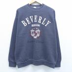 L/古着 長袖 スウェット 90s ビバリーヒルズ ロデオドライブ クルーネック 濃グレー 霜降り 【spe】 19dec06 中古 メンズ スエット トレーナー トップス