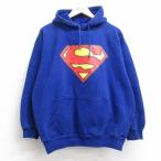 L/ б/у одежда длинный рукав тренировочный Parker мужской 00s DC комиксы Супермен синий голубой 25sep12 б/у тренировочные брюки футболка tops 