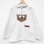 XL/ б/у одежда длинный рукав половина Zip tops мужской 90 годы 90s яхта большой размер хлопок mok шея с высоким воротником белый 25nov13