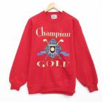 M/ б/у одежда длинный рукав тренировочный мужской 00 годы 00s Golf вырез лодочкой красный 25nov17