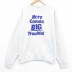 [20%OFF]XL/ б/у одежда фрукты ob The салон длинный рукав тренировочный мужской 00 годы 00s BIG большой размер вырез лодочкой незначительный серый ...25dec04 2OF