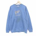 XL/ б/у одежда ONEITA длинный рукав тренировочный мужской 90 годы 90sa Zara n.? вырез лодочкой USA производства незначительный темно-синий ...25dec05