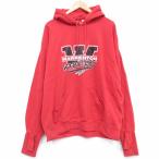 XL/ б/у одежда длинный рукав тренировочный Parker мужской W большой размер красный 25dec06