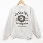 [20%OFF]L/ б/у одежда длинный рукав тренировочный мужской 90 годы 90s сад City вырез лодочкой USA производства незначительный серый ...25dec09 2OF