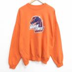 XL/ б/у одежда разделение nz длинный рукав тренировочный мужской 00 годы 00s птица большой размер вырез лодочкой orange 25dec17