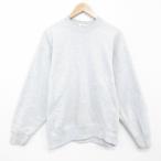 L/ б/у одежда длинный рукав тренировочный мужской 90 годы 90s одноцветный вырез лодочкой USA производства незначительный серый ...26jan07