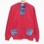 L/ б/у одежда Lee Lee длинный рукав половина Zip тренировочный мужской вырез лодочкой красный др. spe 26jan08