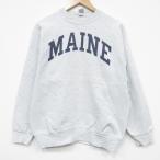 M/ б/у одежда фрукты ob The салон длинный рукав тренировочный мужской 90 годы 90s MANIE вырез лодочкой USA производства незначительный серый ...26jan08