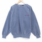 XL/ б/у одежда длинный рукав тренировочный мужской 00 годы 00s Alias хлопок вырез лодочкой Canada производства незначительный темно-синий 26jan13